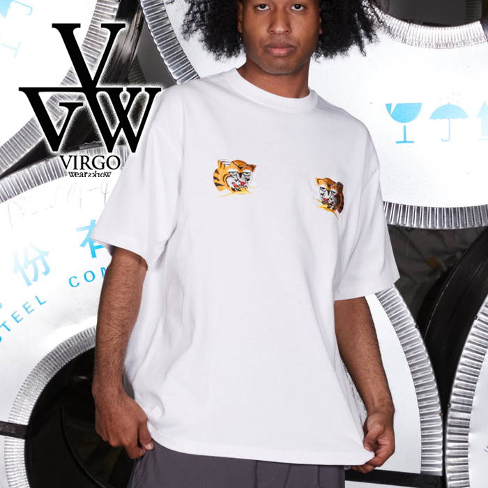 VIRGOwearworks (ヴァルゴウェアワークス)  　Vietnamese tiger H tee　【Tシャツ 刺繍】【VG-CUT-463】【2023 SPRING&SUMMER 先行予