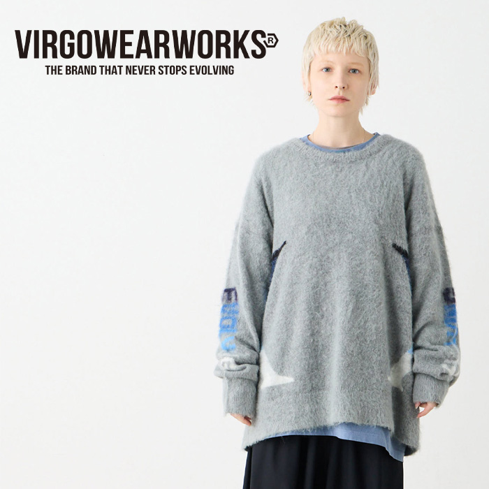 VIRGOwearworks (ヴァルゴウェアワークス)  　BLAZE CROSS SHARD KNIT　【ニット】【VG-KNIT-95】【2025 AUTUMN&WINTER】【お取り寄