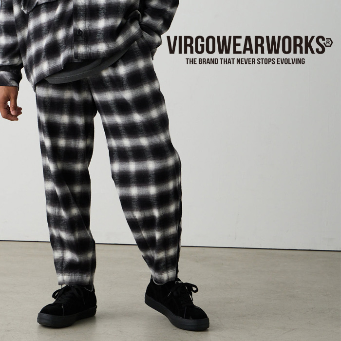 VIRGOwearworks (ヴァルゴウェアワークス)  　BATTLECHECK OVERDRIVE PANTS　【チェック ワイドパンツ】【VG-PT-447】【2025 AUTUMN&