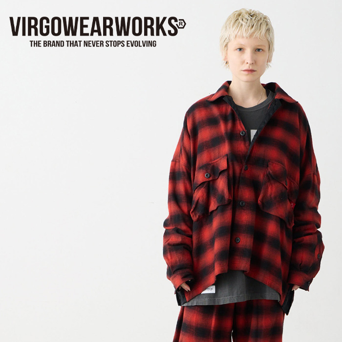 VIRGOwearworks (ヴァルゴウェアワークス)  　BATTLECHECK OVERDRIVE SHIRTS　【シャツ】【VG-SH-271】【2025 AUTUMN&WINTER】【お取