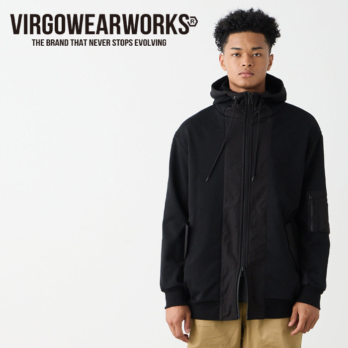 VIRGOwearworks (ヴァルゴウェアワークス)  　URBAN SHADOW ZIP HOODIE　【ジップパーカー】【VG-SWT-168】【2025 AUTUMN&WINTER 先