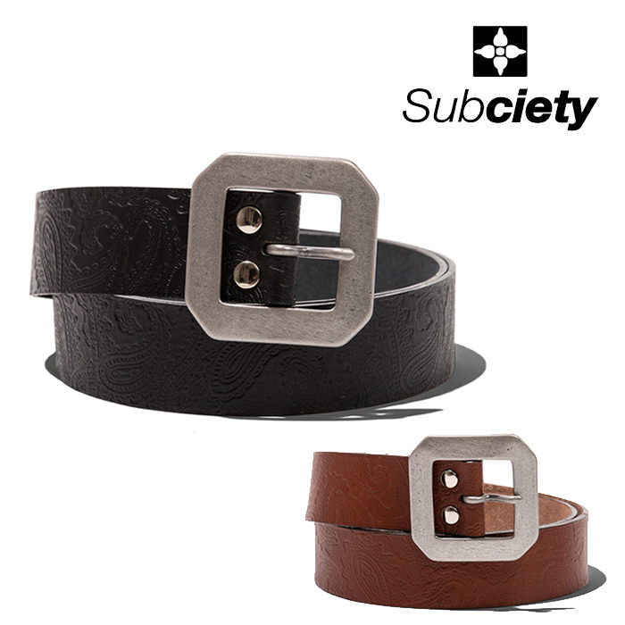 SUBCIETY (サブサエティ)　 PAISLEY LEATHER BELT　【ベルト】【108-81734】【2021AUTUMN&WINTER】【お取り寄せ キャンセル不可】