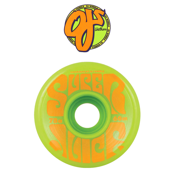 OJ WHEELS(オージェーウィール)　SUPER JUICE SKATEBOARD WHEELS 78A 60mm GREEN 　【オージェー スケートボード スケボー パーツ ウ