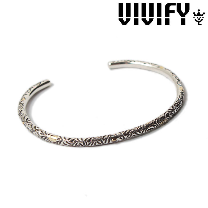 VIVIFY(ヴィヴィファイ)(ビビファイ)　Full Arabesque Bangle　w/gold（3mmbody）　【オーダーメイド 受注生産】　【キャンセル不可