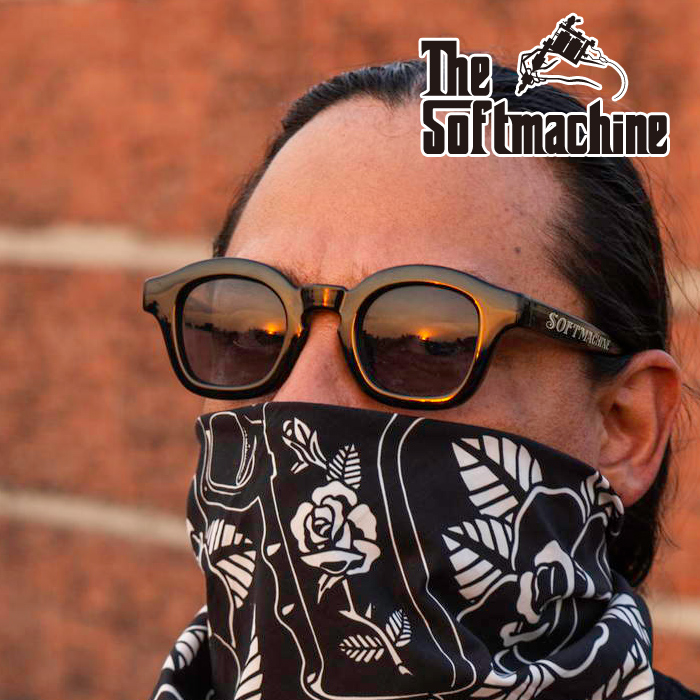 SOFTMACHINE (ソフトマシーン)　CARIBBEAN GLASS (EYE WEAR)　【サングラス メガネ】【ブラック ブラウン タトゥー】【2024SUMMER VA