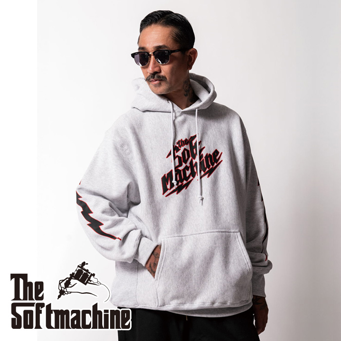 SOFTMACHINE (ソフトマシーン)　FLASH HOODED　【パーカー】【ブラック グレー タトゥー】【2025 AUTUMN&WINTER 先行予約】【予約商