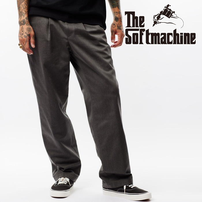 SOFTMACHINE (ソフトマシーン)　F.O.B PANTS　【スラックス】【ブラック グレー タトゥー】【2025 SPRING&SUMMER COLLECTION先行予約