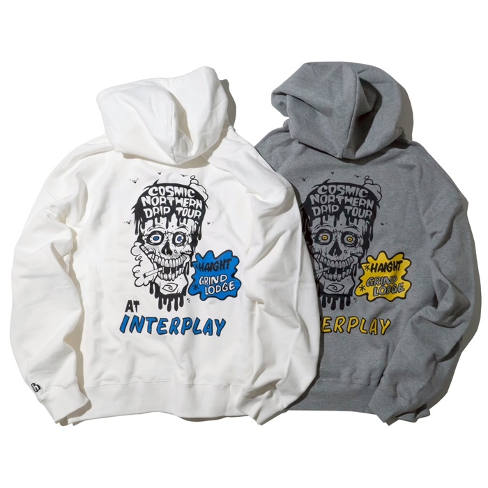 HAIGHT × GRINDLODGE × INTERPLAY　COSMIC NORTHERN DRIP TOUR HOODIE  Designed by RAT HOLE STUDIO　【HAIGHT ヘイト GRINDLODGE
