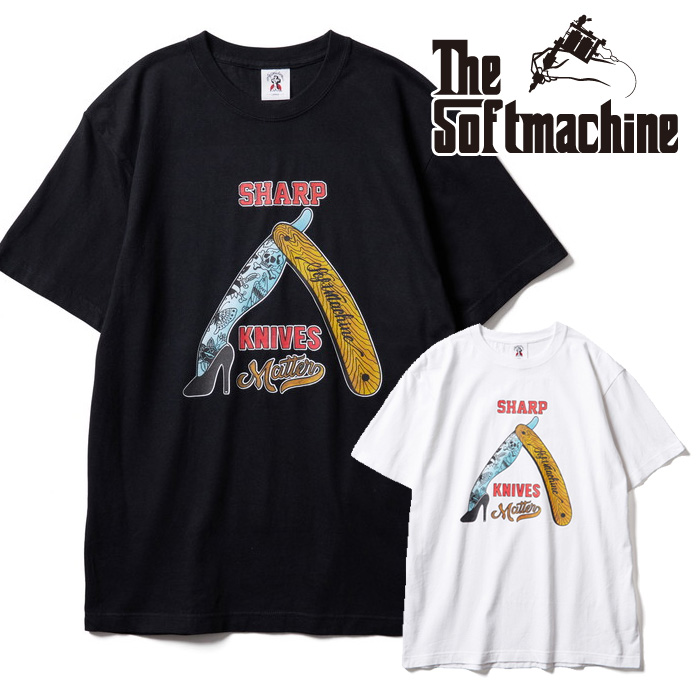 【SALE30%OFF】　SOFTMACHINE (ソフトマシーン)　 HOT RAZOR-T　【Tシャツ 半袖】【ホワイト ブラック タトゥー】【2025 SPRING&SUMM