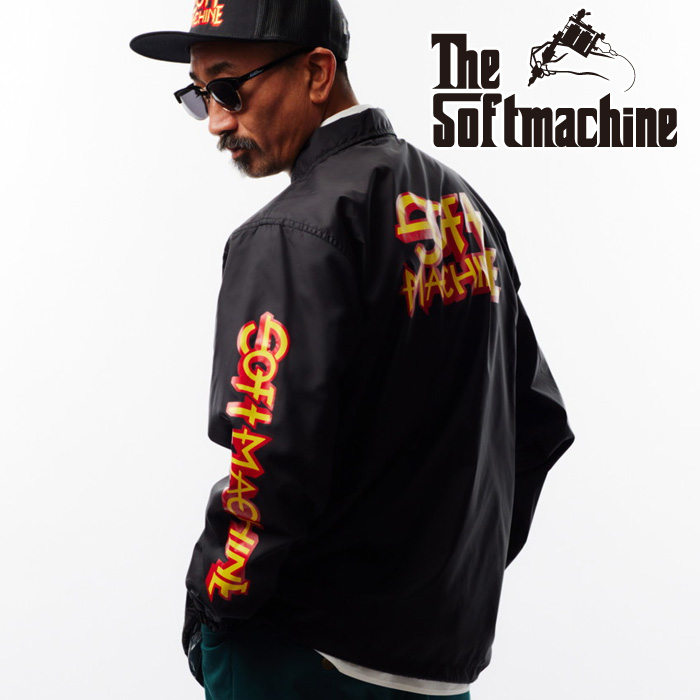 SOFTMACHINE (ソフトマシーン)　MADMAN JK　【コーチジャケット】【ブラック グリーン タトゥー】【2025 SPRING&SUMMER COLLECTION先