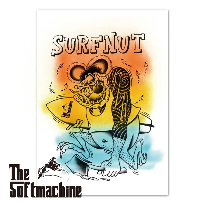 SOFTMACHINE (ソフトマシーン)　SURFNUT POSTER (POSTER)　【ポスター】【ホワイト タトゥー】【2023SUMMER VACATION 新作】