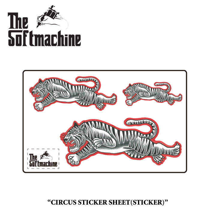 SOFTMACHINE (ソフトマシーン)　 CIRCUS STICKER SHEET(STICKER SHEET)　【即発送可能】　【SOFTMACHINE(ソフトマシーン) ステッカー