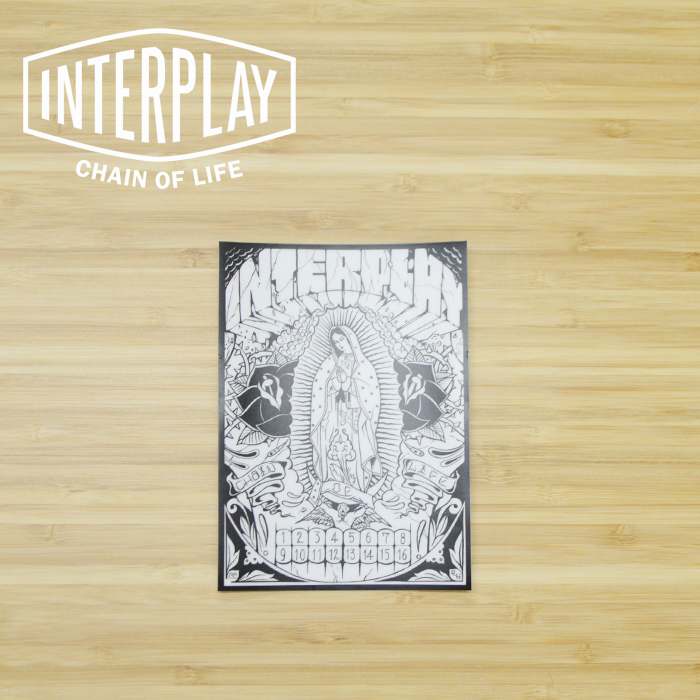 INTERPLAY(インタープレイ) PRAY FOR ALL STICKER(CLEAR)　【インタープレイオリジナルステッカー マリア】【RAT HOLE STUDIO】【WEI