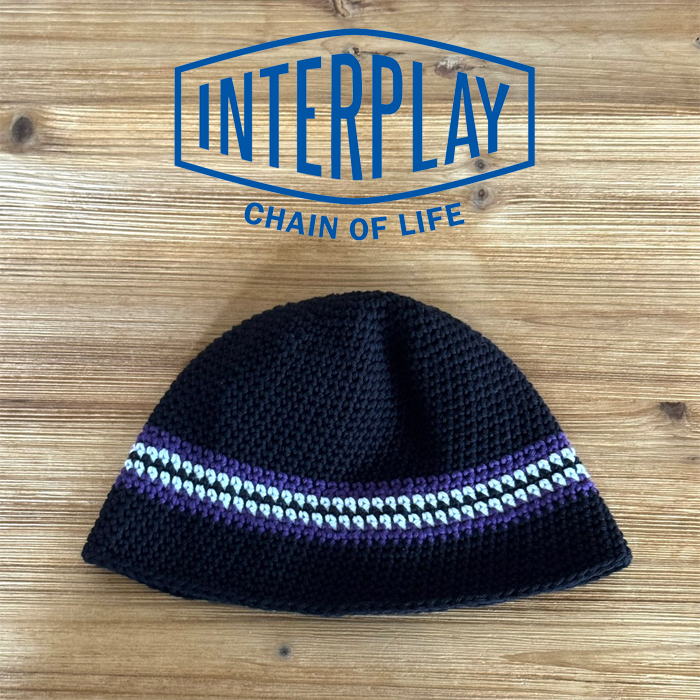 INTERPLAY(インタープレイ) × 　fifb(フィフビー) 別注　BORDER CRUSHER HAT　【クラッシャーハット 帽子 ブラック グレー】　