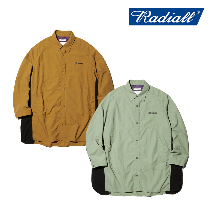 RADIALL ラディアル 　DOG WALK - REGULAR COLLARED SHIRT L/S　 【ナイロンシャツ】【2023 SPRING＆ SUMMER COLLECTION】【RAD-23SS