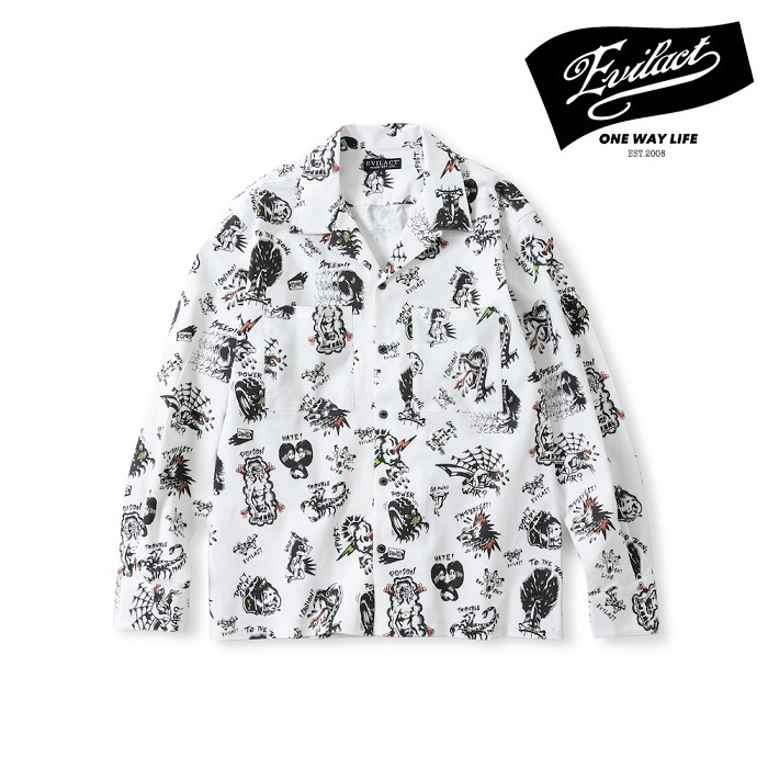 EVILACT (イーブルアクト)　 ALL PATARNED SHIRT 　【シャツ 長袖】【EA-WFRSS-S03】【2024春夏新作】 　 インタープレイ INTERPLAY
