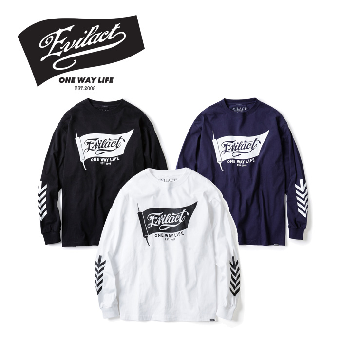 EVILACT (イーブルアクト)　 EVILACT FLAG LS 　 【ロングスリーブTシャツ】【EA23-AW-T03】【インタープレイ INTERPLAY】