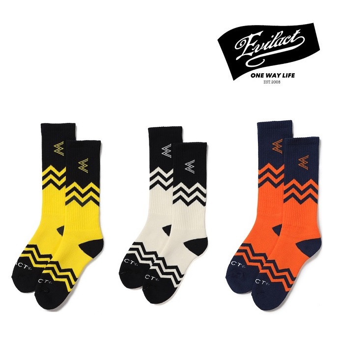 EVILACT (イーブルアクト)　WAVE LONG SOCKS 　 【ソックス】【EA24-ACT2-A01】【2024秋冬新作】【インタープレイ INTERPLAY】