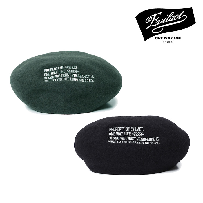 【SALE30%OFF】　EVILACT (イーブルアクト)　 WOOL BELET　【ベレー帽】【EA24-ACT2-C06】【2024秋冬新作】 　 インタープレイ INTER