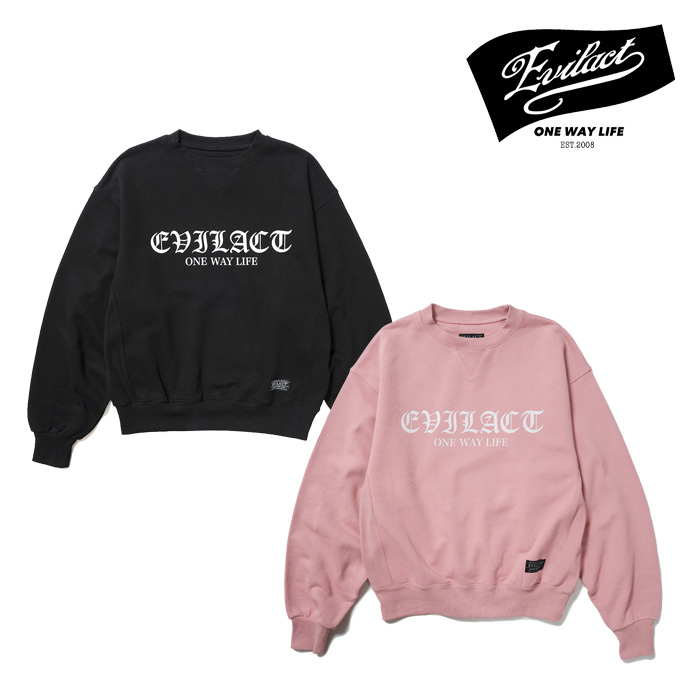 【SALE30%OFF】　EVILACT (イーブルアクト)　HEAVY CREW　【クルーネックスウェット】【EA24-ACT2-T02】【2024秋冬新作】 　 インタ