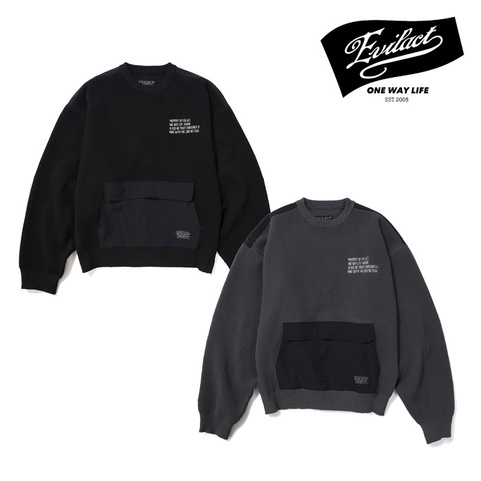 EVILACT (イーブルアクト)　MIL-P SWEATER　【セーター】【EA24-ACT2-T08】【2024秋冬新作】 　 インタープレイ INTERPLAY