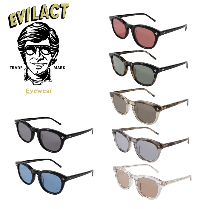 EVILACT EYEWEAR (イーブルアクトアイウエア)　 YALE II   (イェール 2) COLOR LENS　 【サングラス メガネ カラーレンズ】【EAE21-0