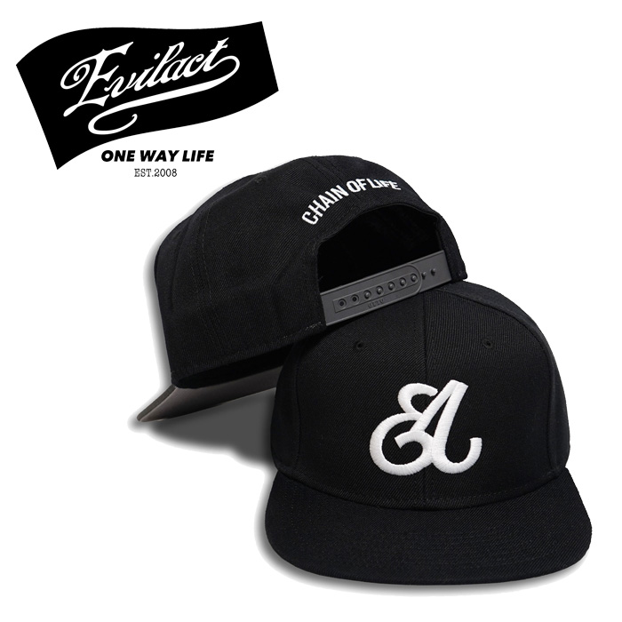 EVILACT (イーブルアクト)　 EVILACT × INTERPLAY E&A SNAPBACK CAP　 【キャップ 帽子】【インタープレイ INTERPLAY 別注 コラボレ