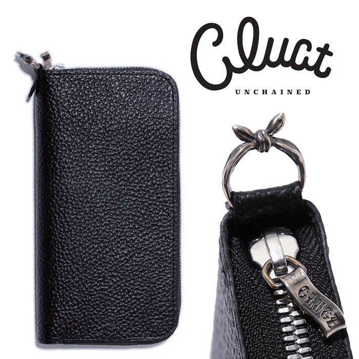 CLUCT (クラクト)　 ZIP LEATHER WALLET　【レザー ウォレット ジップ】【長財布 ブラック】【即発送可能】【送料無料】【#02959】　