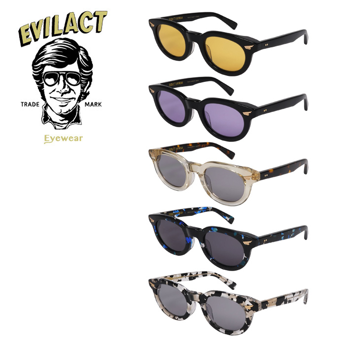 EVILACT EYEWEAR (イーブルアクトアイウエア)　 WAGNER(ワグナー) COLOR LENS　 【サングラス メガネ】【EAE26-25】【インタープレイ