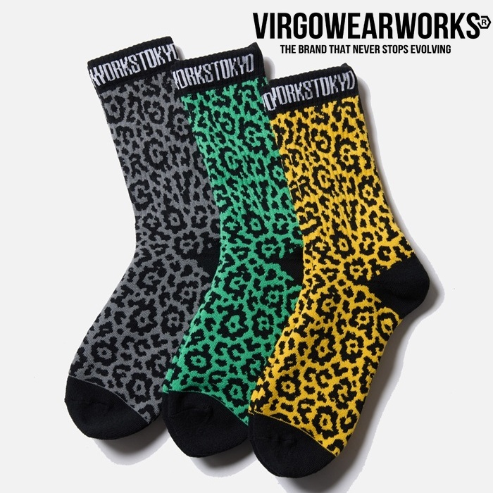 VIRGOwearworks (ヴァルゴウェアワークス)  　VGW LEOPARD SOCKS　【ソックス】【VG-GD-851】【2026 AUTUMN&WINTER 先行予約】【キャ