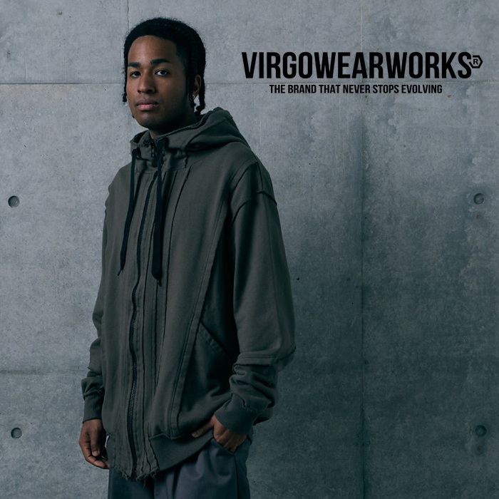 VIRGOwearworks (ヴァルゴウェアワークス)  　FRAGFORM ZIP HOODIE　【パーカー フーディ】【VG-SWT-175】【2026 AUTUMN&WINTER 先行