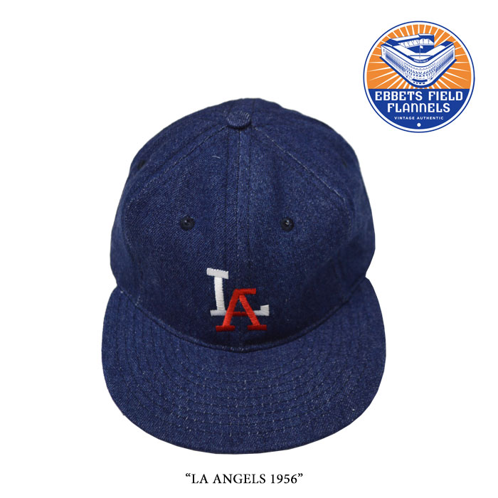 EBBETS FIELD FLANNELS(エベッツフィールドフランネルズ)　LA ANGELS 1956　【EBBETS FIELD FLANNELS デニムキャップ】　