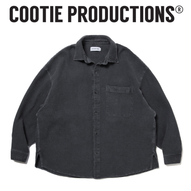COOTIE (クーティー) 　 Pigment Dyed Waffle L/S Shirt 　【COOTIE】【CTE-25A406】【ピグメントダイ ワッフル シャツ】【COOTIE PR