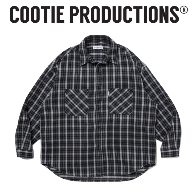 COOTIE (クーティー) 　 AD Processing Heavy Flannel Check L/S Shirt 　【COOTIE】【CTE-25A407】【ヘビー フランネル チェック シ
