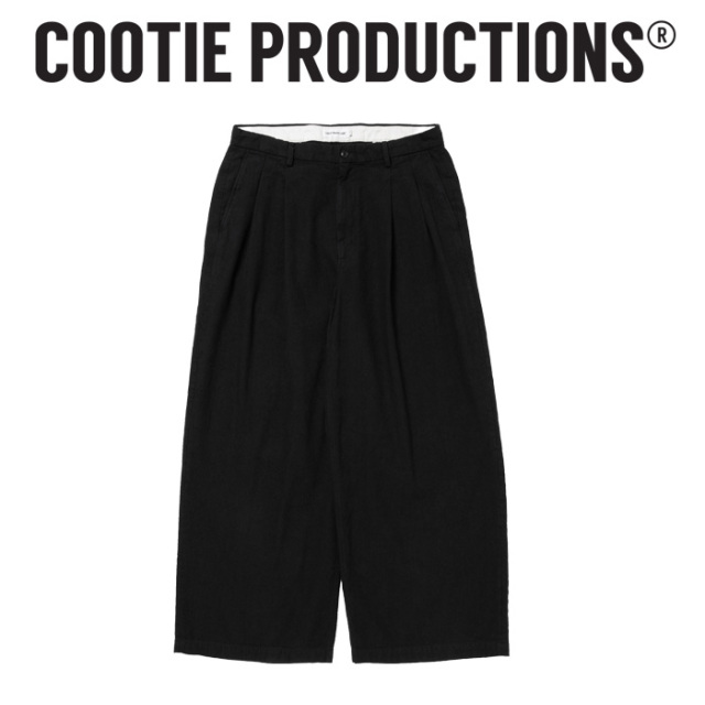 COOTIE(クーティー) 　 C/Li Canvas 2 Tuck Trousers 　【COOTIE】【CTE-26S104】【2タック ワイド イージー パンツ】【COOTIE PRODU