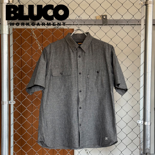 BLUCO (ブルコ)　CHAMBRAY WORK SHIRT S/S　【シャンブレーシャツ ワークシャツ 半袖】【153-21-005】【2025 SPRING コレクション】