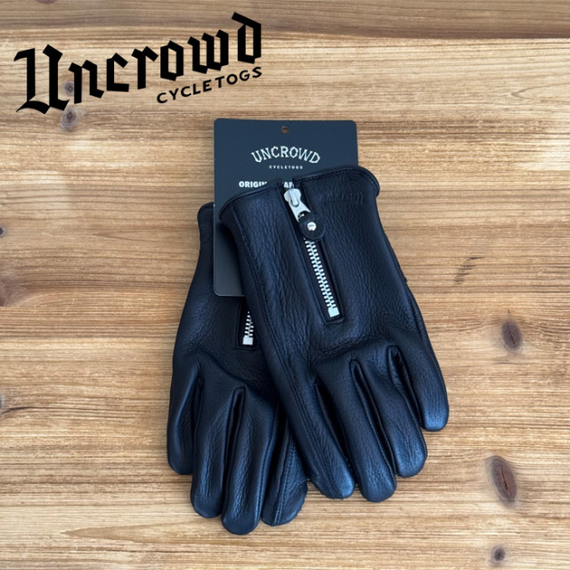 UNCROWD(アンクラウド)　DEERSKIN ZIPPER GLOVE 　【グローブ】【251-66-018】【お取り寄せ商品 キャンセル不可】【2025 SUMMER COLL