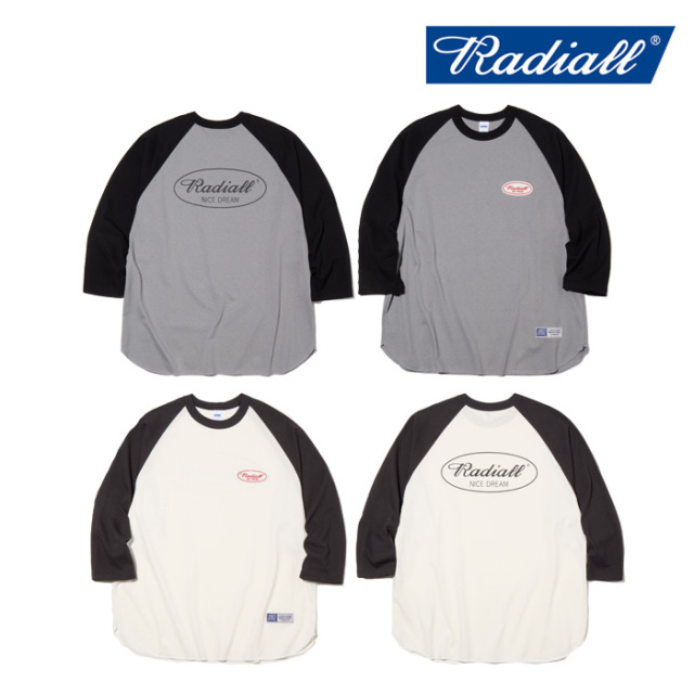 RADIALL ラディアル 　OVAL - CREW NECK RAGLAN SHIRT 3Q/S　 【ラグランスリーブシャツ】【2025 MID SUMMER EXHIBITION】【RAD-25MS