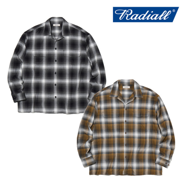 RADIALL ラディアル 　BELAIR - OPEN COLLARED SHIRT L/S　 【オープンシャツ】【2025 SPRING&SUMMER COLLECTION】【RAD-25SS-SH001