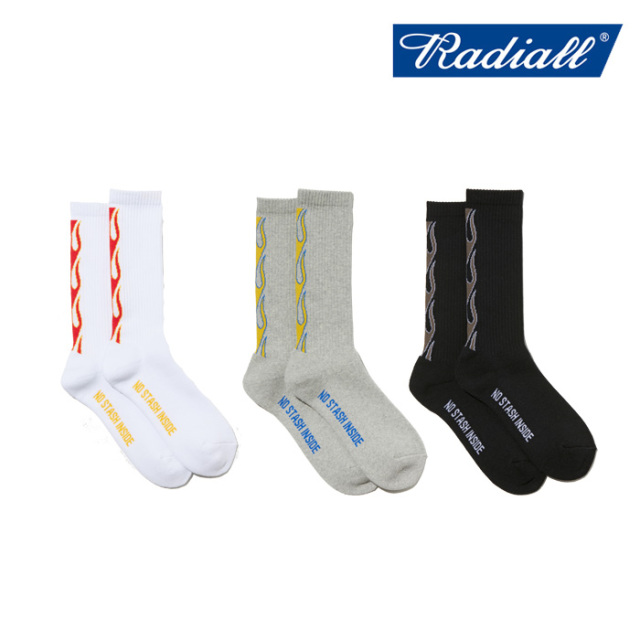 RADIALL ラディアル 　FLAMES - 1PAC SOX LONG / DRALON　 【ソックス 靴下】【2024 AUTUMN＆WINTER COLLECTION】【RAD-PAC065】【イ