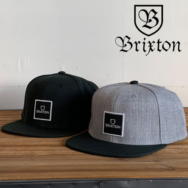 BRIXTON(ブリクストン)　ALPHA SQUARE MP SNAPBACK CAP 　【スナップバックキャップ 帽子 6パネル】【ブリクストン キャップ】【定番