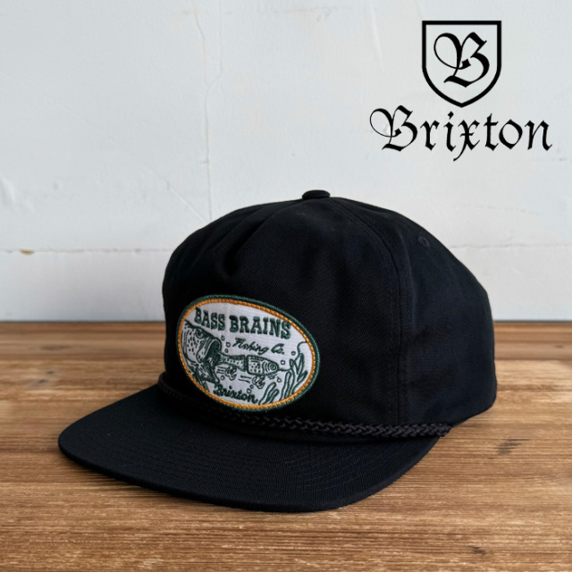 BRIXTON(ブリクストン)　BASS BRAINS SWIM HP SNAPBACK(BLACK)　【キャップ 帽子】【ブリクストン キャップ】【人気 シンプル】