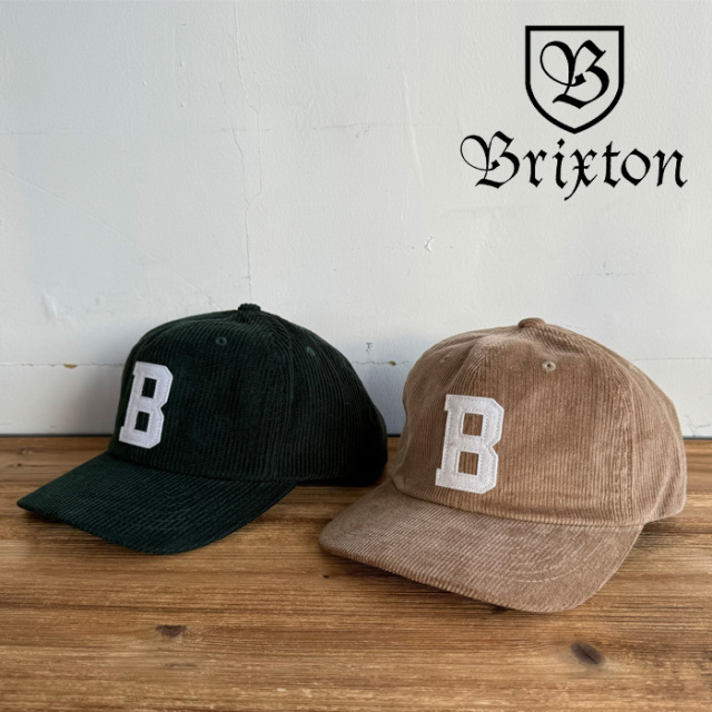 BRIXTON(ブリクストン)　BIG B MP CAP (SAND CORD)(EMERALD CORD)　【キャップ 帽子】【ブリクストン キャップ】【定番 人気 シンプ