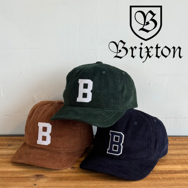 BRIXTON(ブリクストン)　BIG B MP CAP (Bison Cord)(Washed Navy Cord)(Emelald Cord)　【キャップ 帽子】【ブリクストン キャップ】