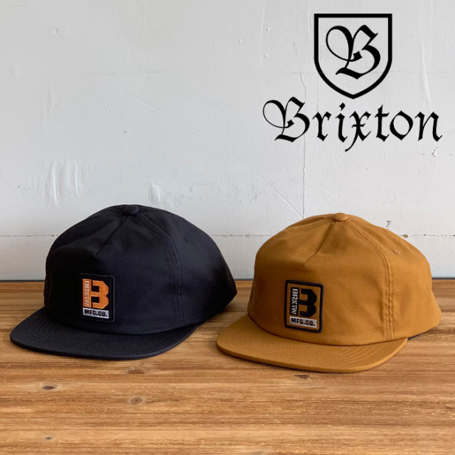 BRIXTON(ブリクストン)　BUILDERS MP ADJ (BLACK)(GLDBN)　【スナップバック キャップ 帽子】【ブリクストン キャップ 定番 人気 シ