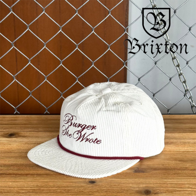 BRIXTON(ブリクストン)　BURGER SHE WROTE SNAPBACK CAP　【キャップ 帽子 ブリクストン キャップ】【人気 シンプル】