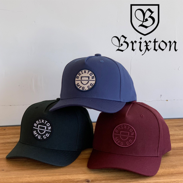 BRIXTON(ブリクストン)　CREST C MP SNAPBACK (BLACK)(INDIE TEAL/WASHED NAVY)(MAHOGANY)　【キャップ 帽子】【ブリクストン キャッ