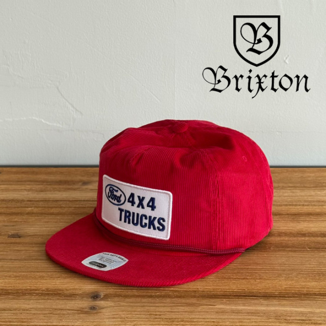 BRIXTON(ブリクストン)　FORD 4X4 SNAPBACK(CANDY APPLE RED)　【キャップ 帽子 ブリクストン】【人気 シンプル】【FORD】