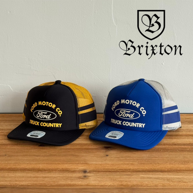 BRIXTON(ブリクストン)　FORD BUILT TOUGH TRUCKER HAT(BLUCK)(BLUE)　【キャップ 帽子 ブリクストン】【人気 シンプル】【FORD】