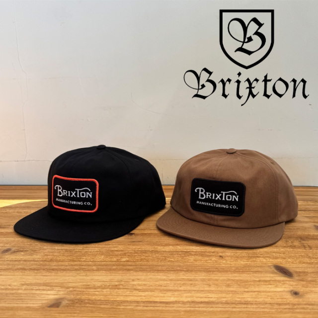 BRIXTON(ブリクストン)　GRADE HP SNAPBACK CAP (BLACK/ORANGE/WHITE)(DARK TAN)　【キャップ 帽子】【ブリクストン キャップ】【人